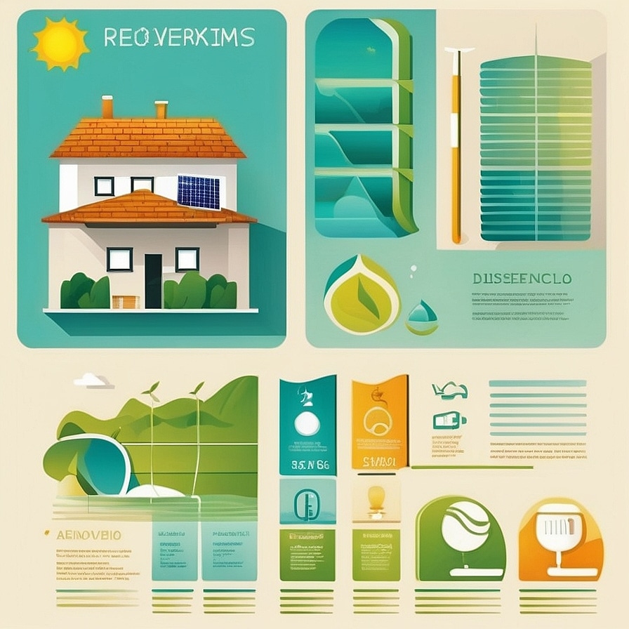 Sistema de energía renovable en uso.